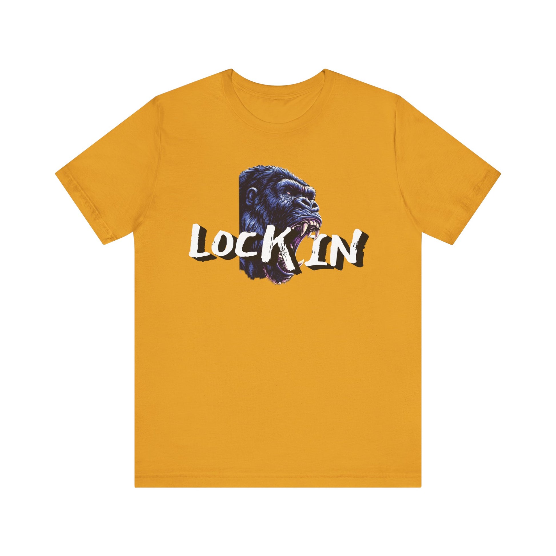 Lock In Gorilla Graphic Tee - Unisex Jersey Short Sleeve T-Shirt