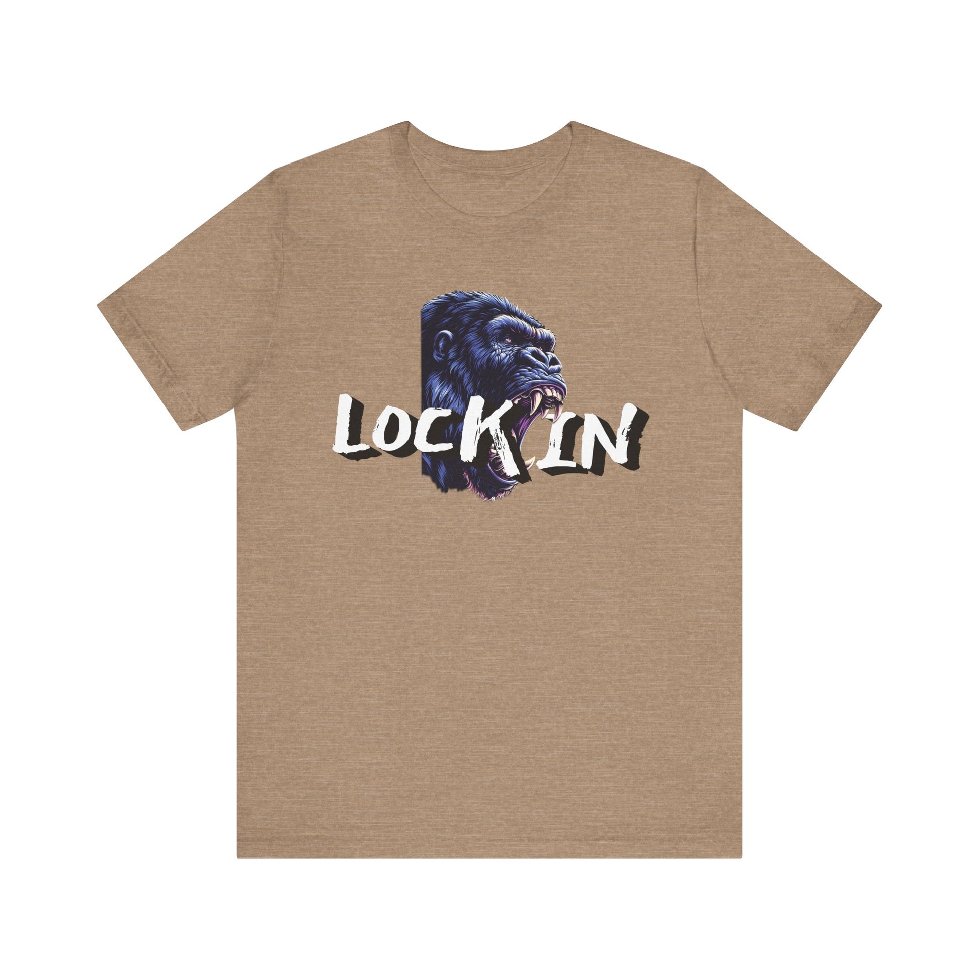 Lock In Gorilla Graphic Tee - Unisex Jersey Short Sleeve T-Shirt