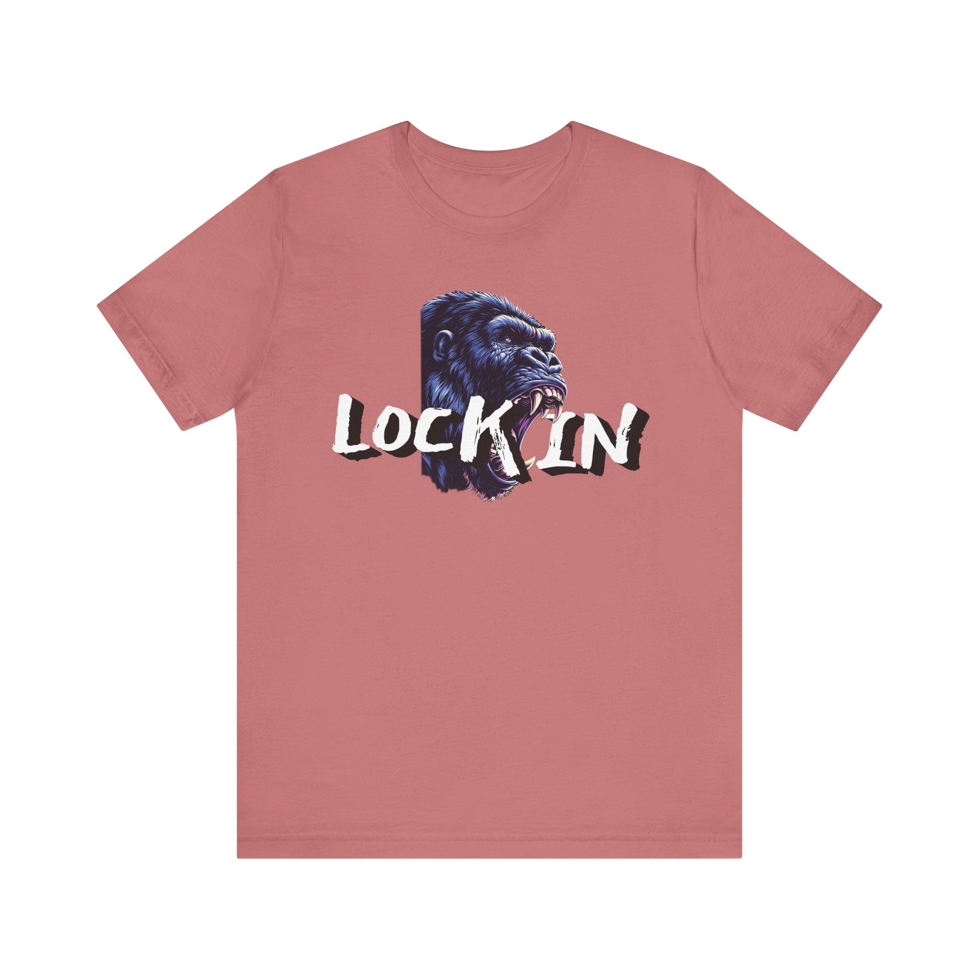 Lock In Gorilla Graphic Tee - Unisex Jersey Short Sleeve T-Shirt