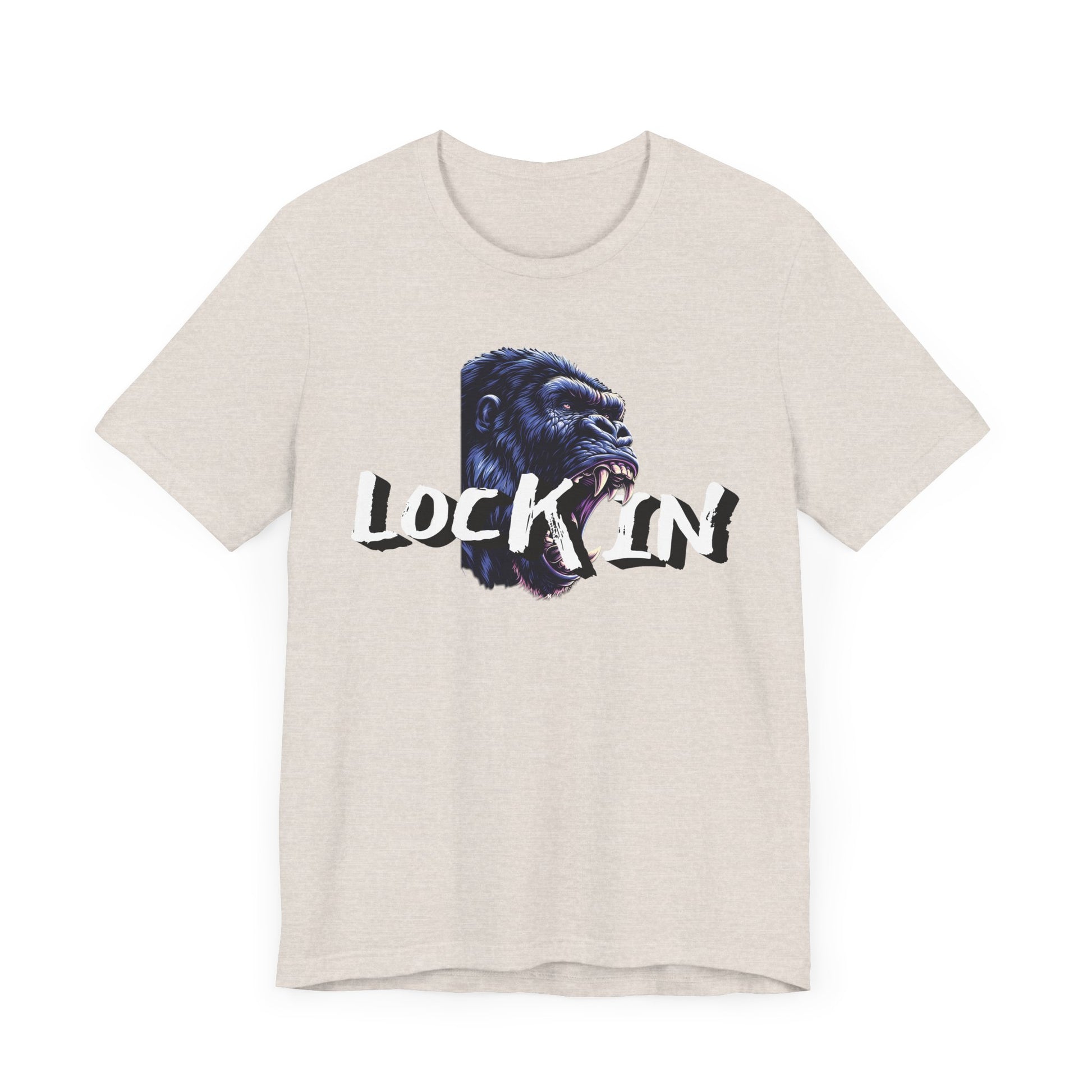 Lock In Gorilla Graphic Tee - Unisex Jersey Short Sleeve T-Shirt