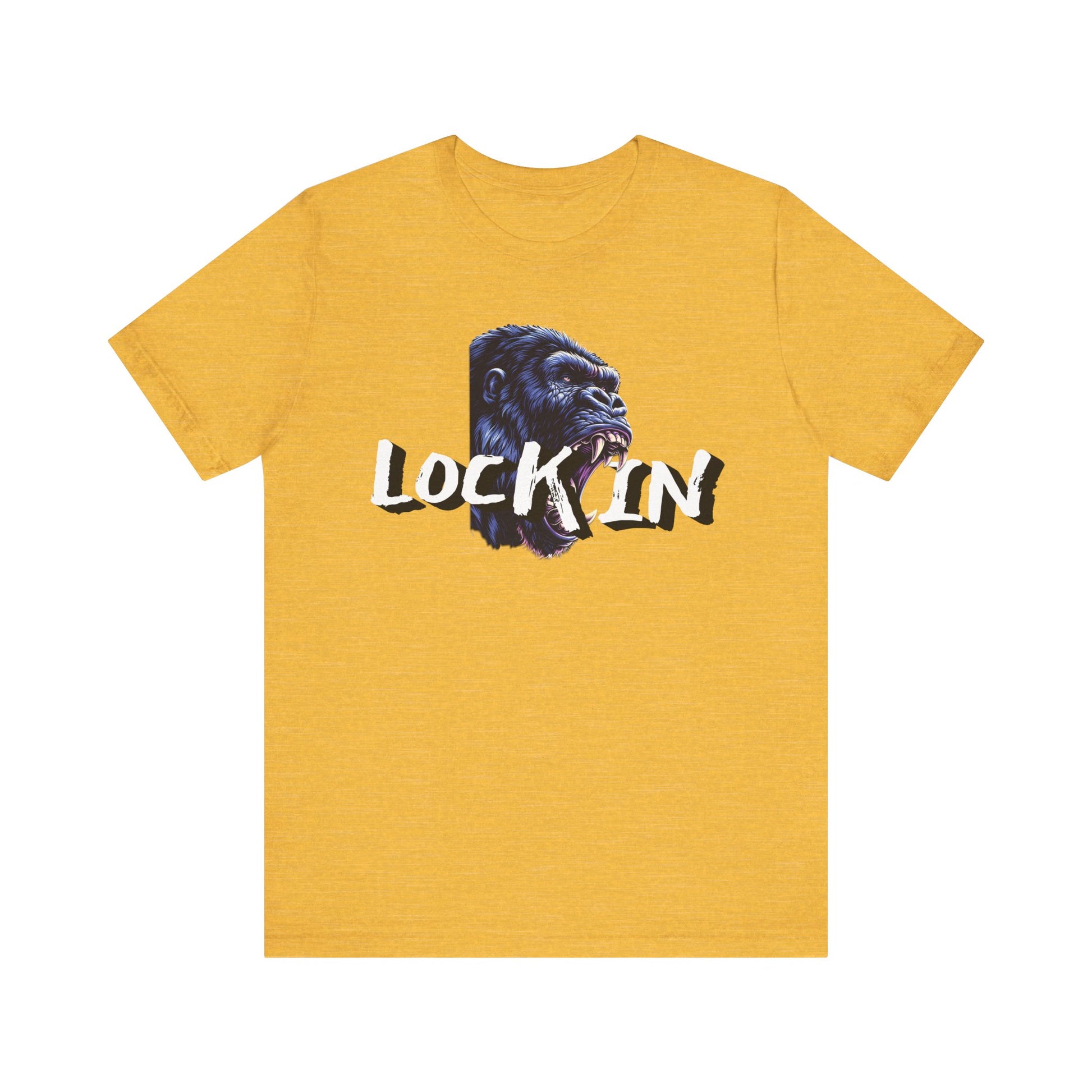 Lock In Gorilla Graphic Tee - Unisex Jersey Short Sleeve T-Shirt