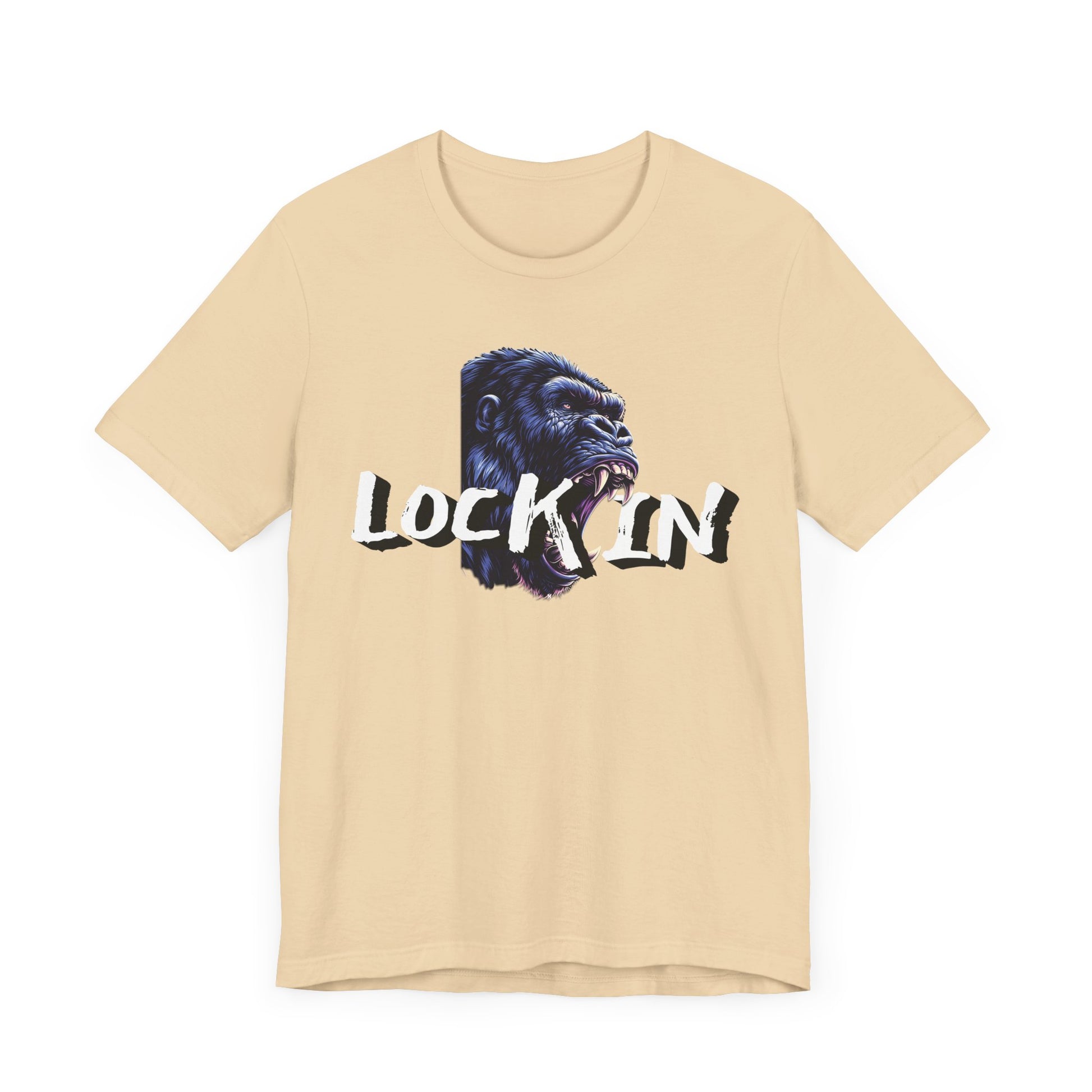 Lock In Gorilla Graphic Tee - Unisex Jersey Short Sleeve T-Shirt