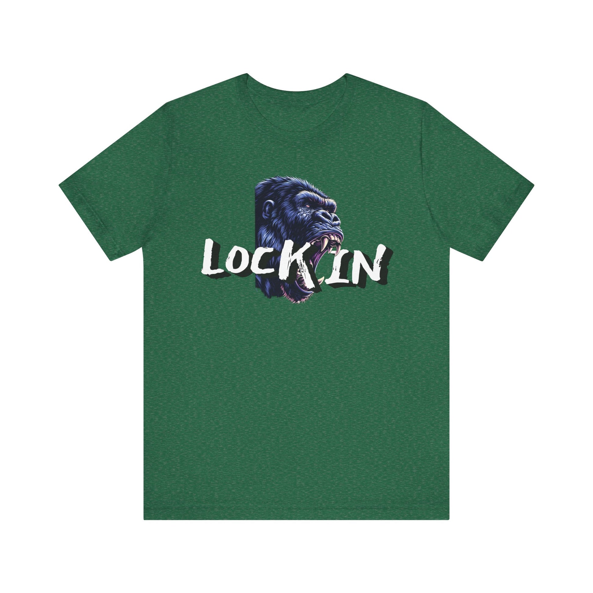 Lock In Gorilla Graphic Tee - Unisex Jersey Short Sleeve T-Shirt
