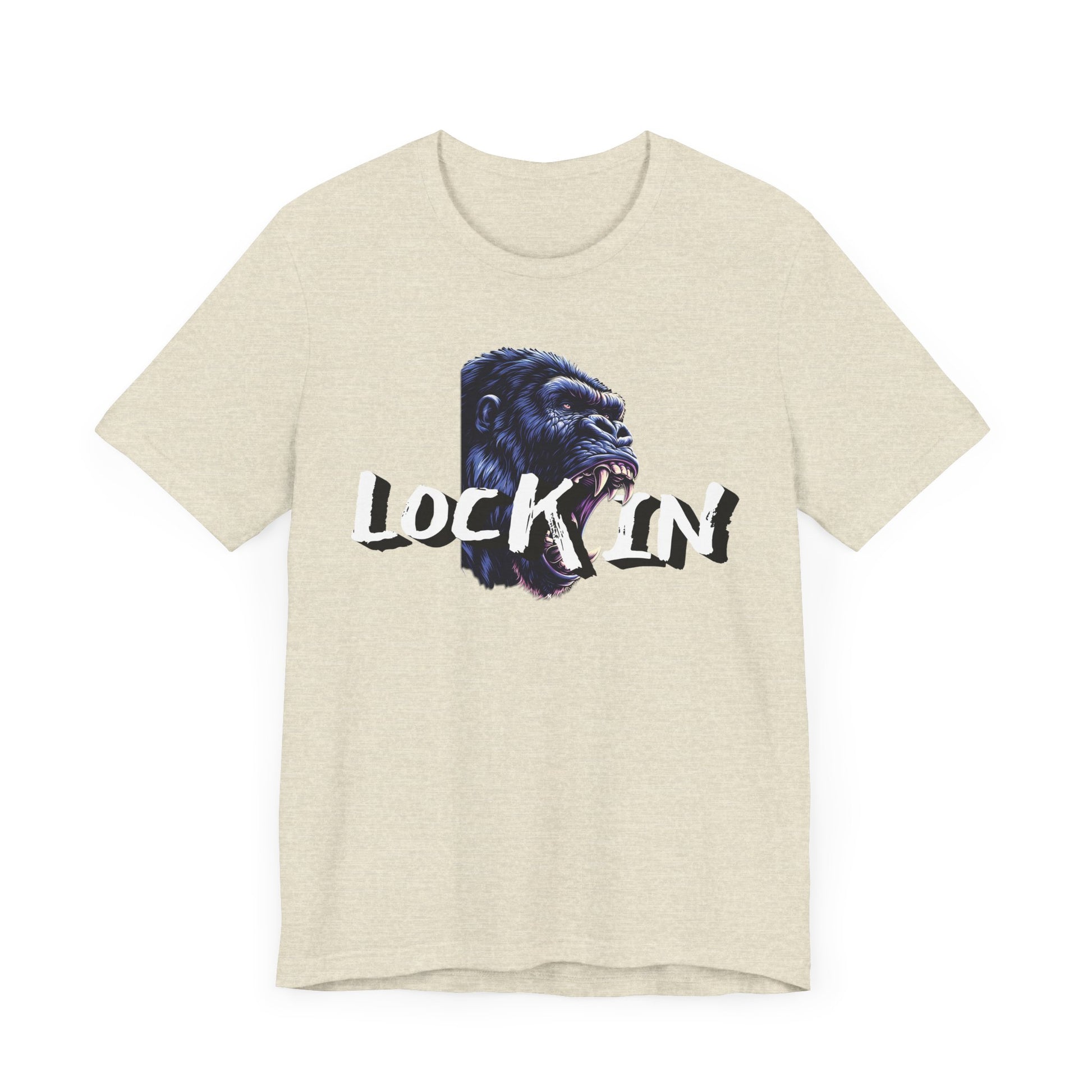 Lock In Gorilla Graphic Tee - Unisex Jersey Short Sleeve T-Shirt