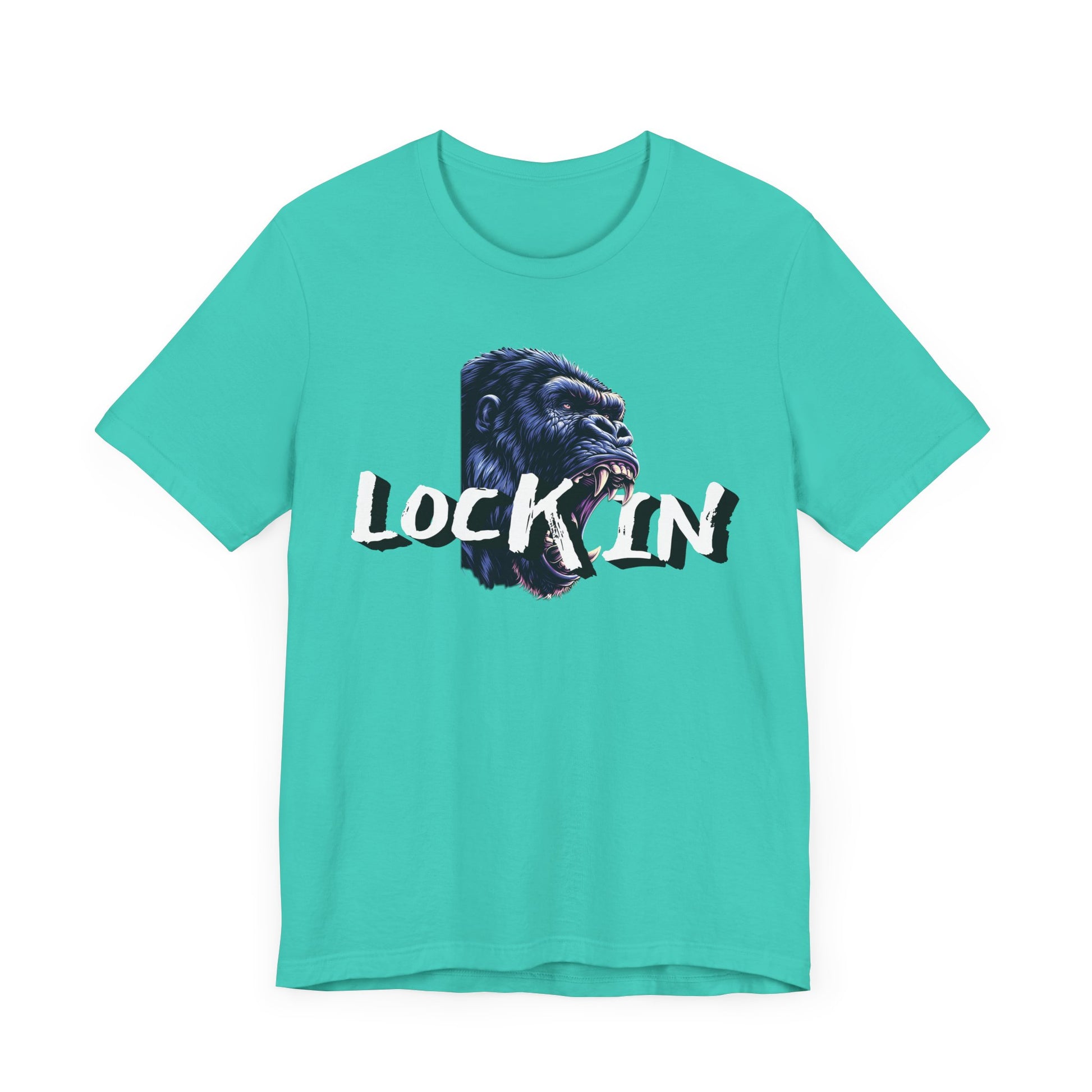 Lock In Gorilla Graphic Tee - Unisex Jersey Short Sleeve T-Shirt