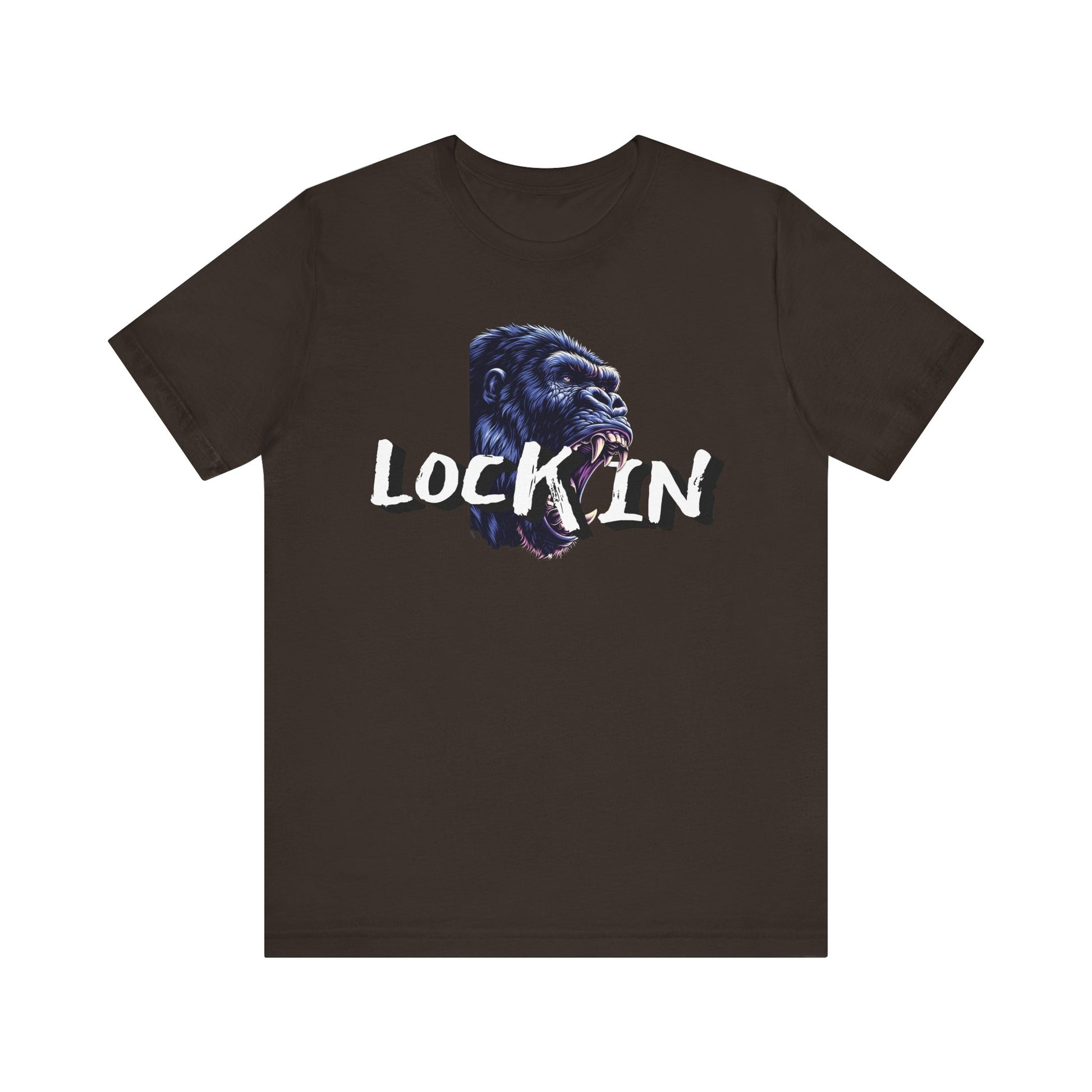 Lock In Gorilla Graphic Tee - Unisex Jersey Short Sleeve T-Shirt