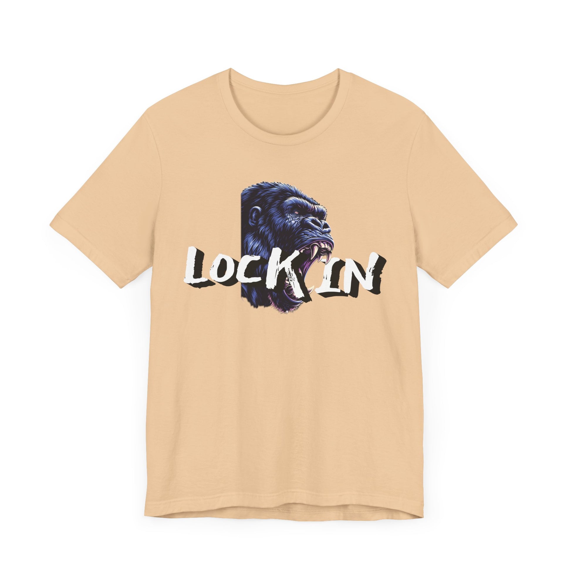Lock In Gorilla Graphic Tee - Unisex Jersey Short Sleeve T-Shirt