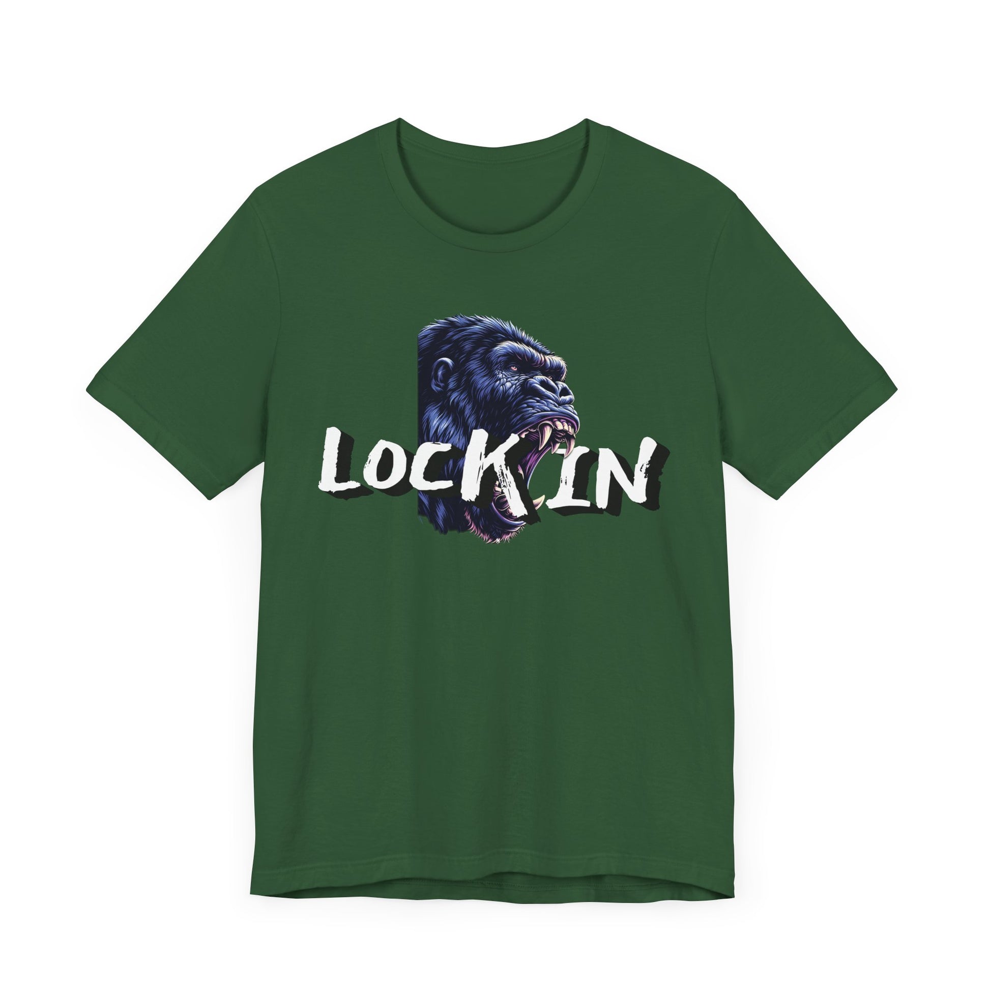 Lock In Gorilla Graphic Tee - Unisex Jersey Short Sleeve T-Shirt