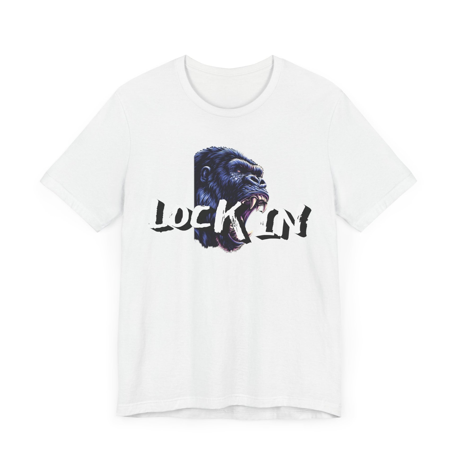 Lock In Gorilla Graphic Tee - Unisex Jersey Short Sleeve T-Shirt