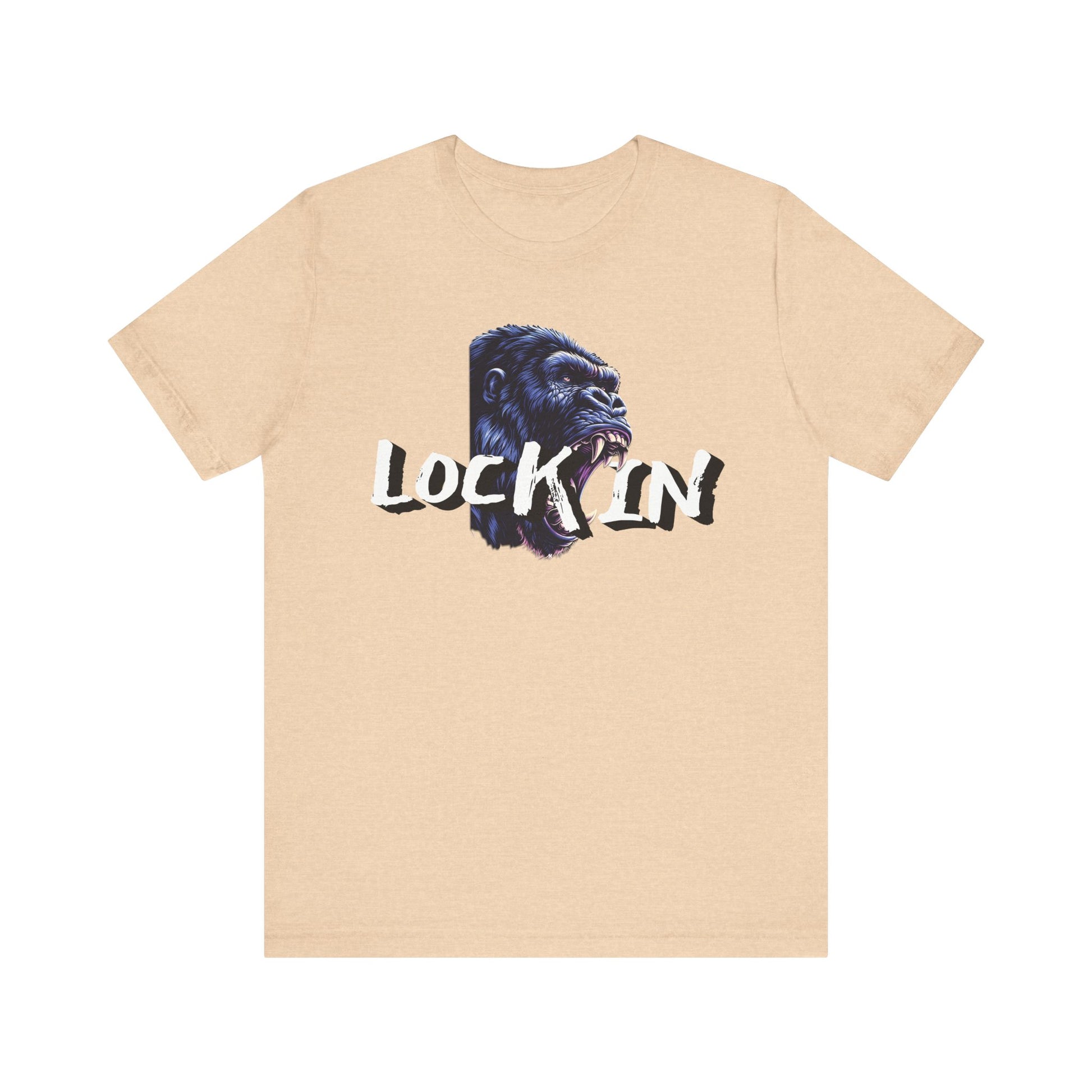 Lock In Gorilla Graphic Tee - Unisex Jersey Short Sleeve T-Shirt