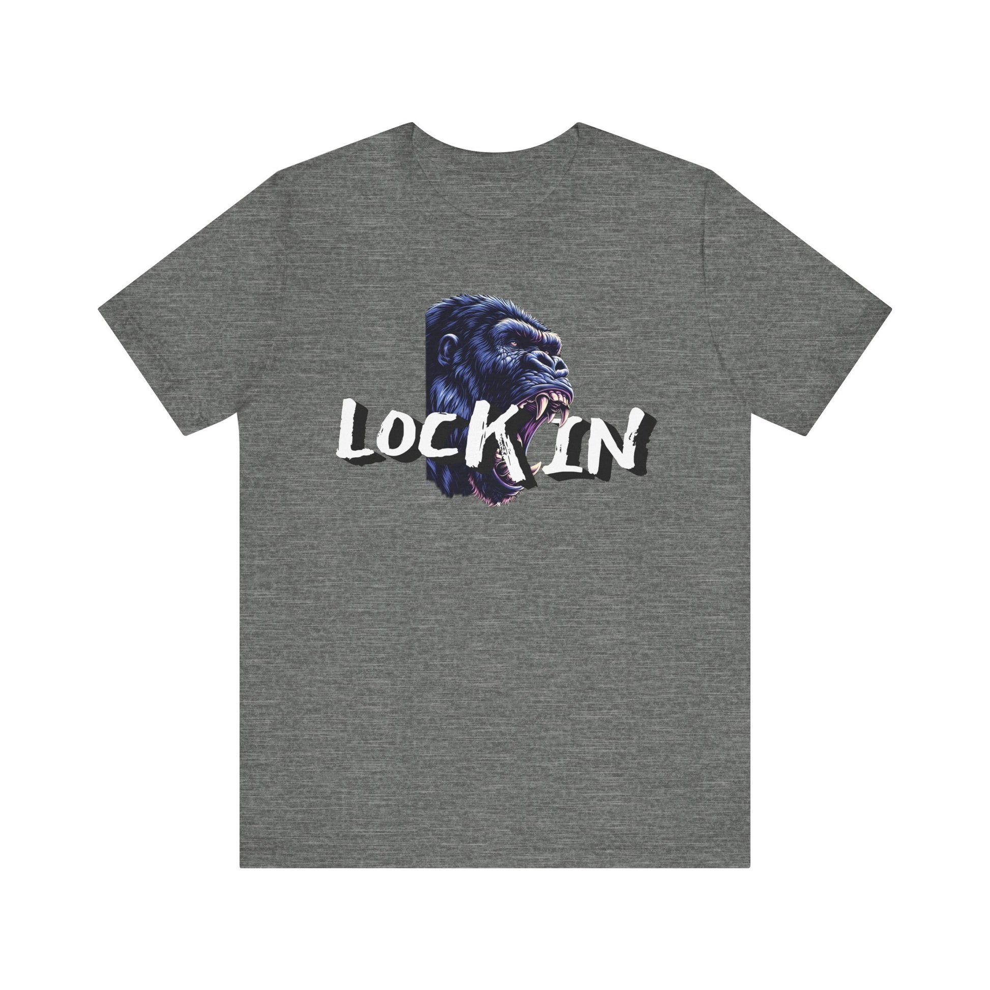 Lock In Gorilla Graphic Tee - Unisex Jersey Short Sleeve T-Shirt