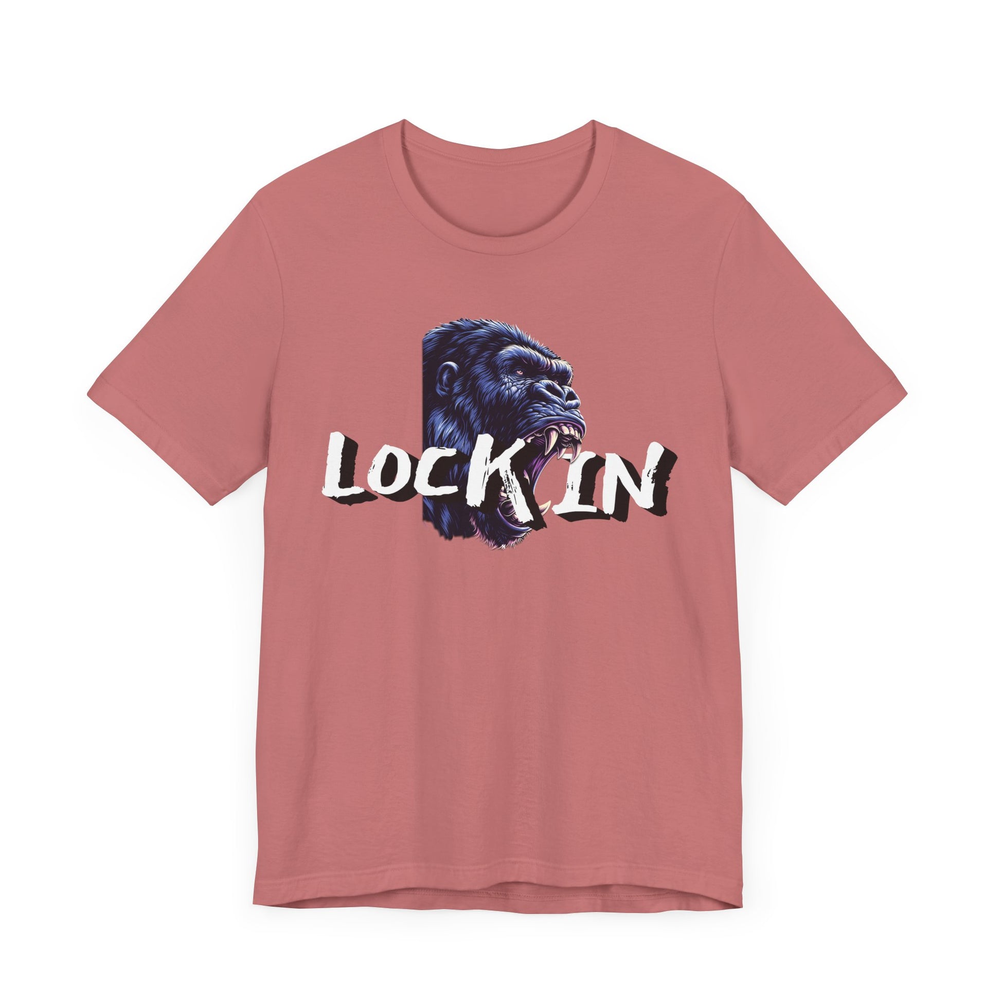 Lock In Gorilla Graphic Tee - Unisex Jersey Short Sleeve T-Shirt