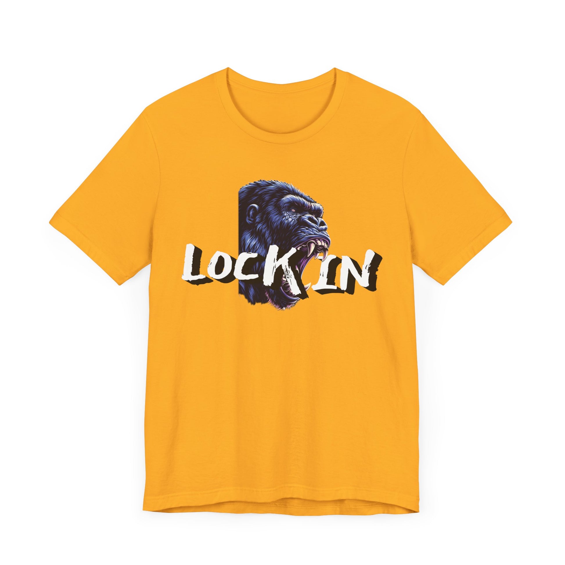 Lock In Gorilla Graphic Tee - Unisex Jersey Short Sleeve T-Shirt