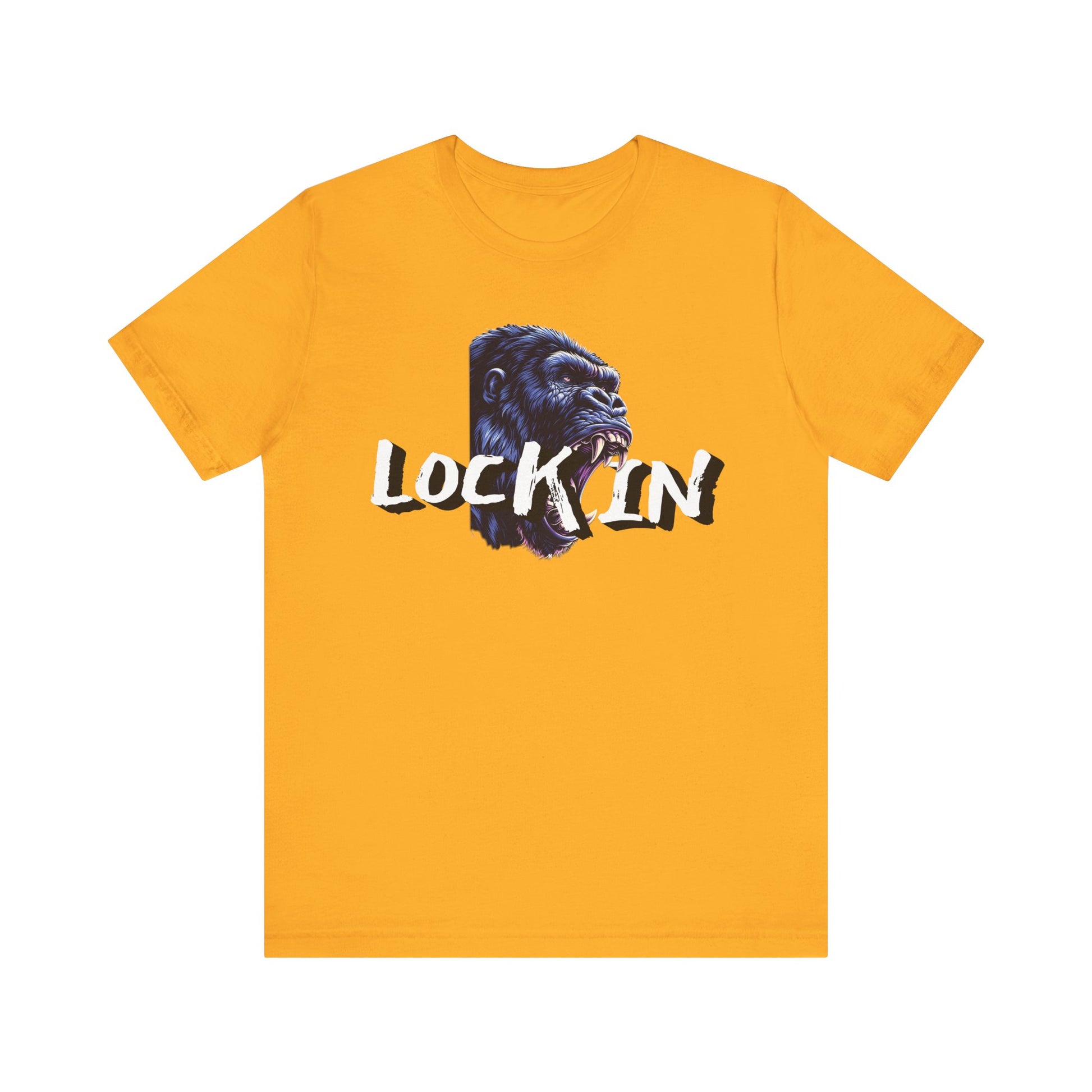 Lock In Gorilla Graphic Tee - Unisex Jersey Short Sleeve T-Shirt