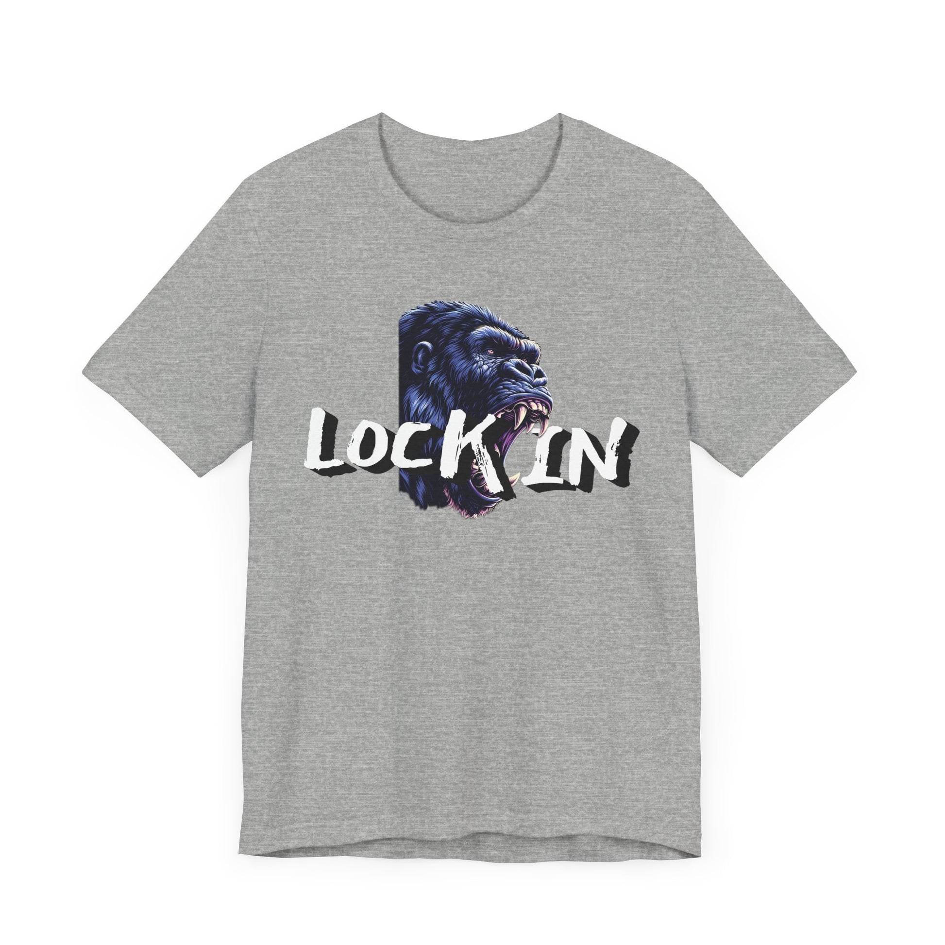 Lock In Gorilla Graphic Tee - Unisex Jersey Short Sleeve T-Shirt