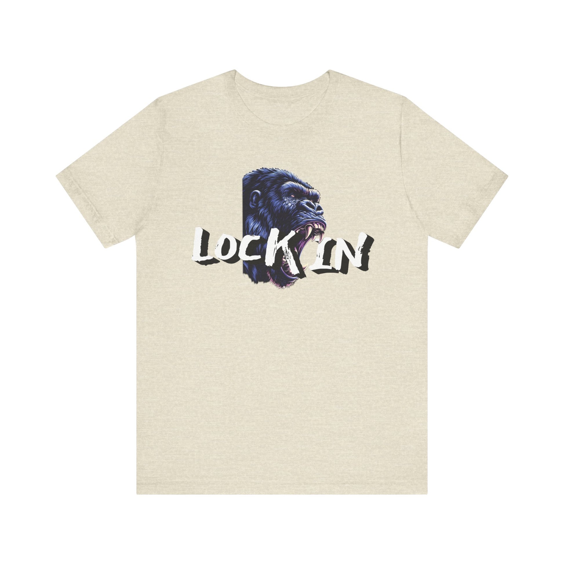 Lock In Gorilla Graphic Tee - Unisex Jersey Short Sleeve T-Shirt