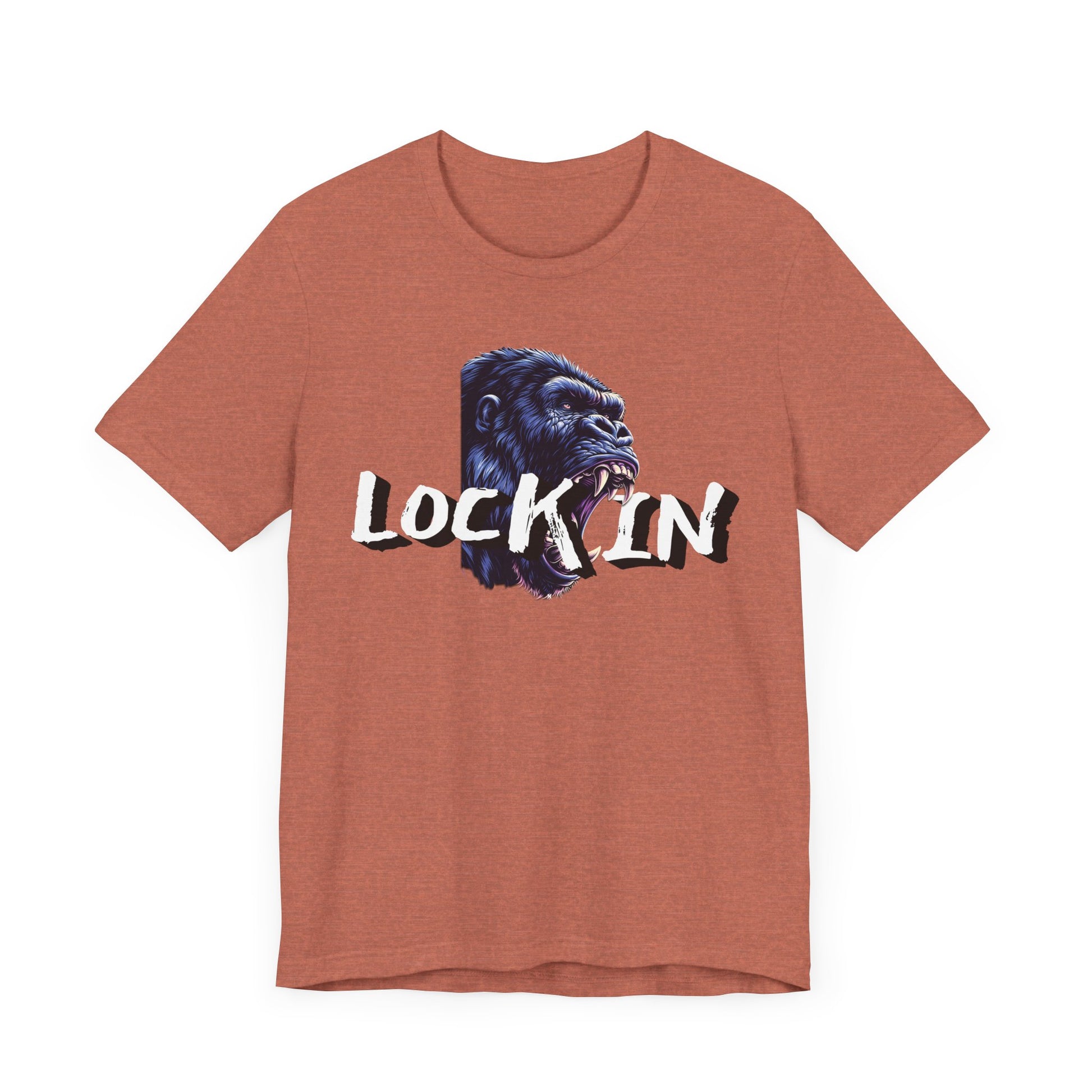 Lock In Gorilla Graphic Tee - Unisex Jersey Short Sleeve T-Shirt