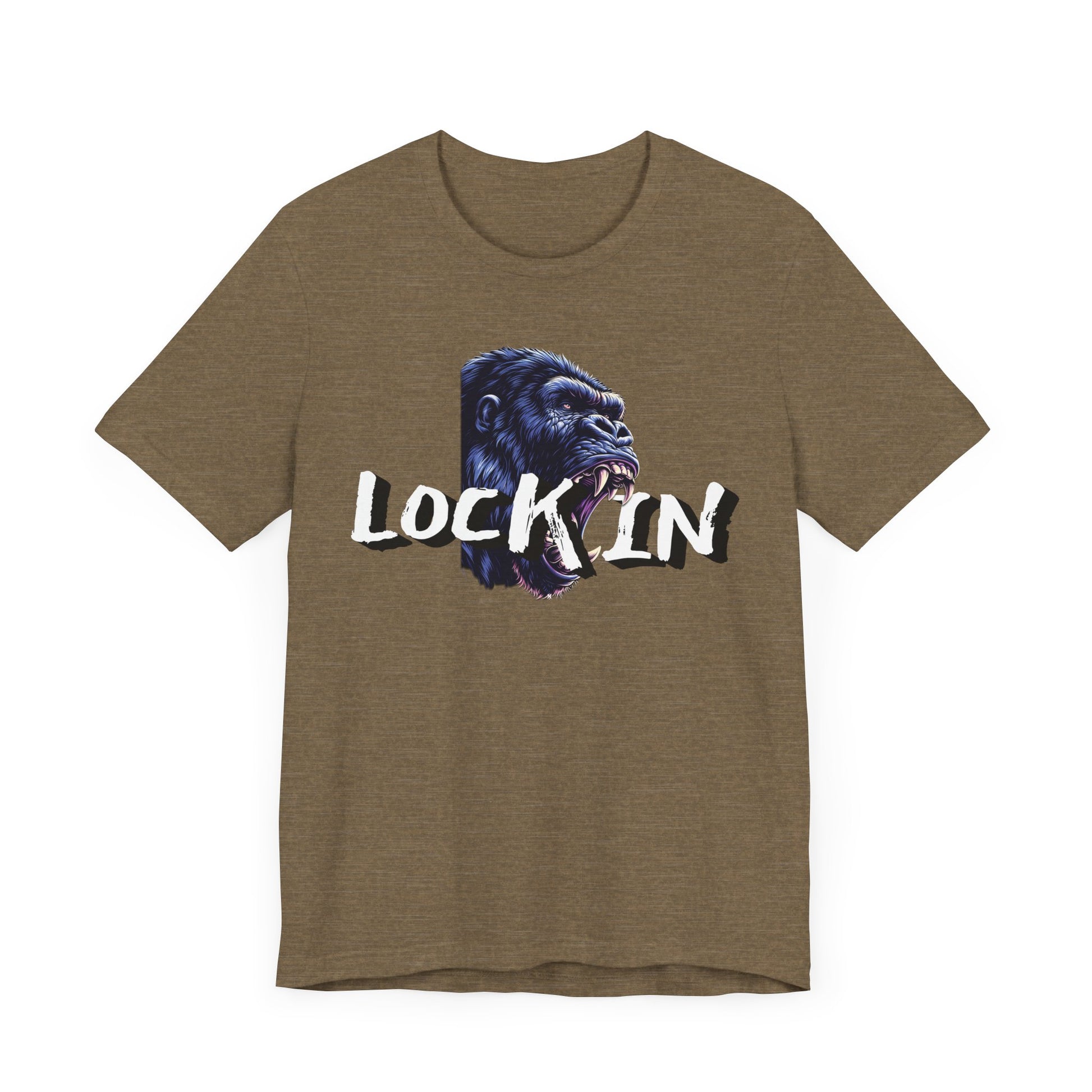 Lock In Gorilla Graphic Tee - Unisex Jersey Short Sleeve T-Shirt