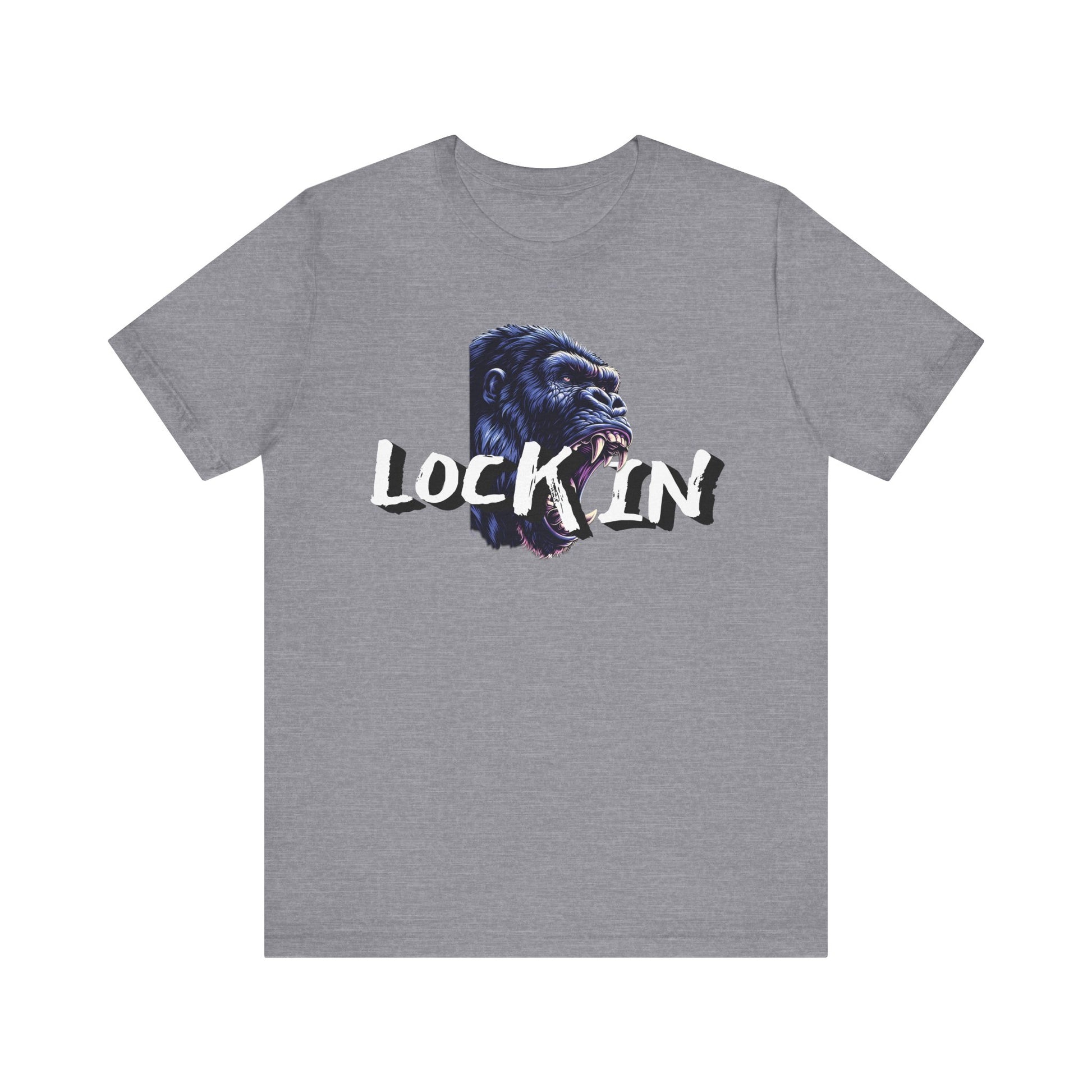 Lock In Gorilla Graphic Tee - Unisex Jersey Short Sleeve T-Shirt