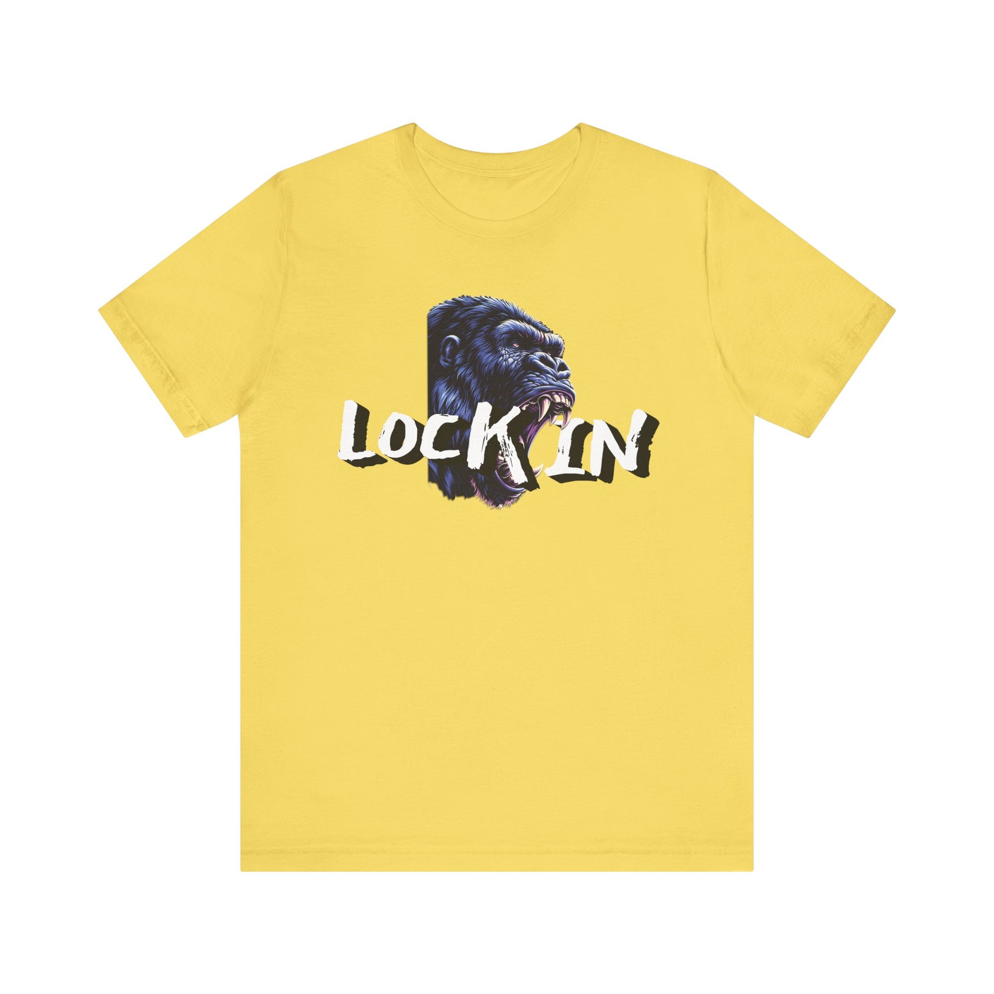 Lock In Gorilla Graphic Tee - Unisex Jersey Short Sleeve T-Shirt