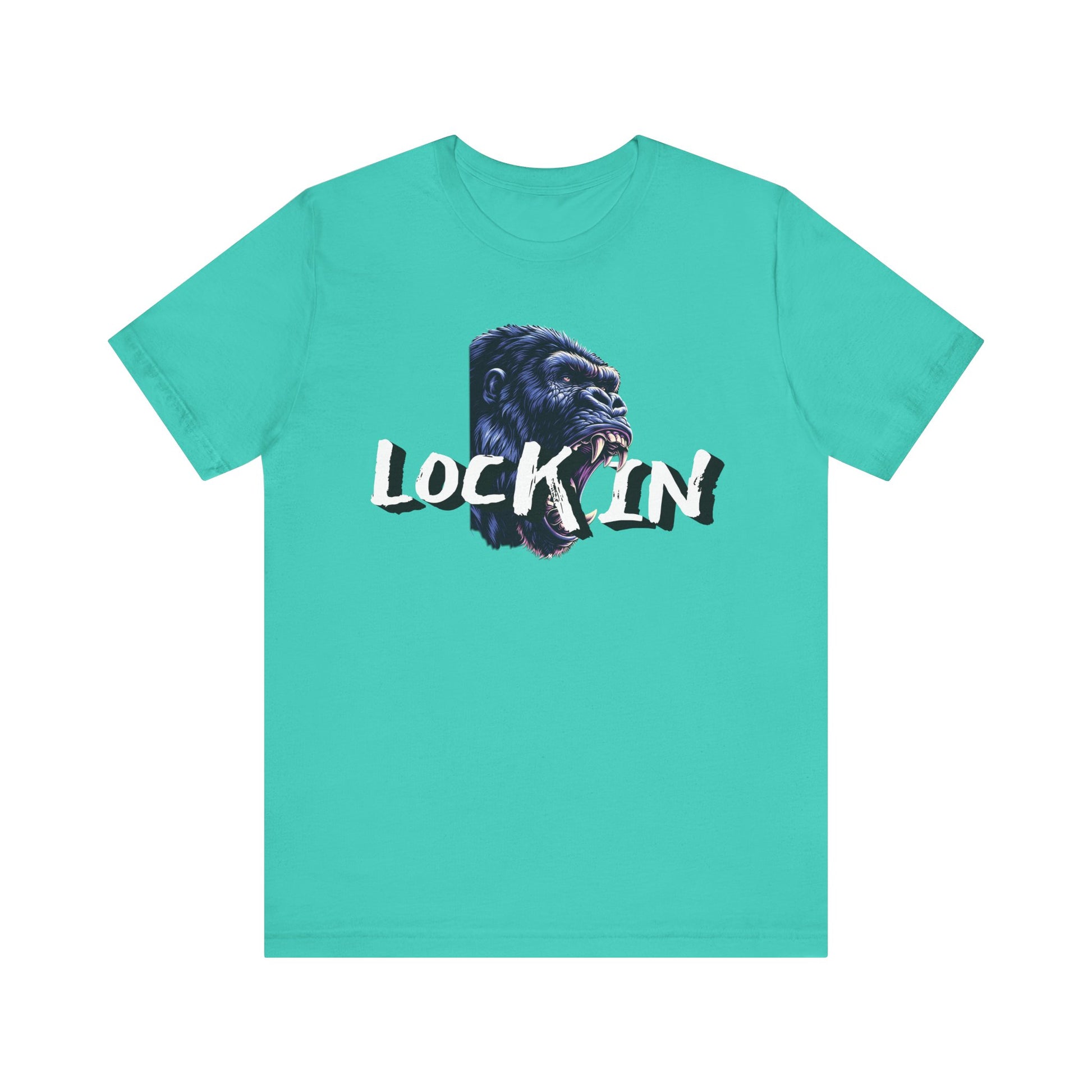 Lock In Gorilla Graphic Tee - Unisex Jersey Short Sleeve T-Shirt