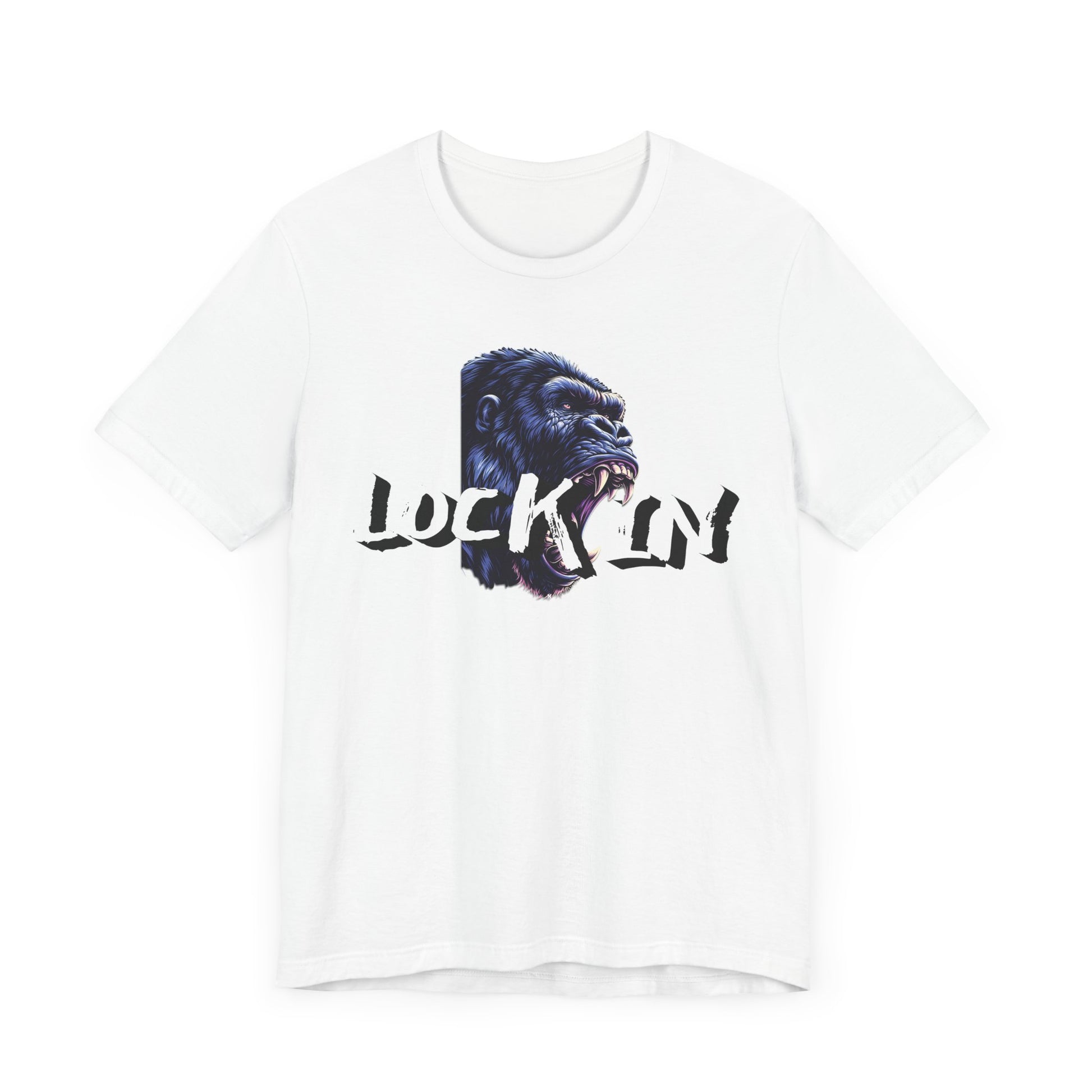 Lock In Gorilla Graphic Tee - Unisex Jersey Short Sleeve T-Shirt