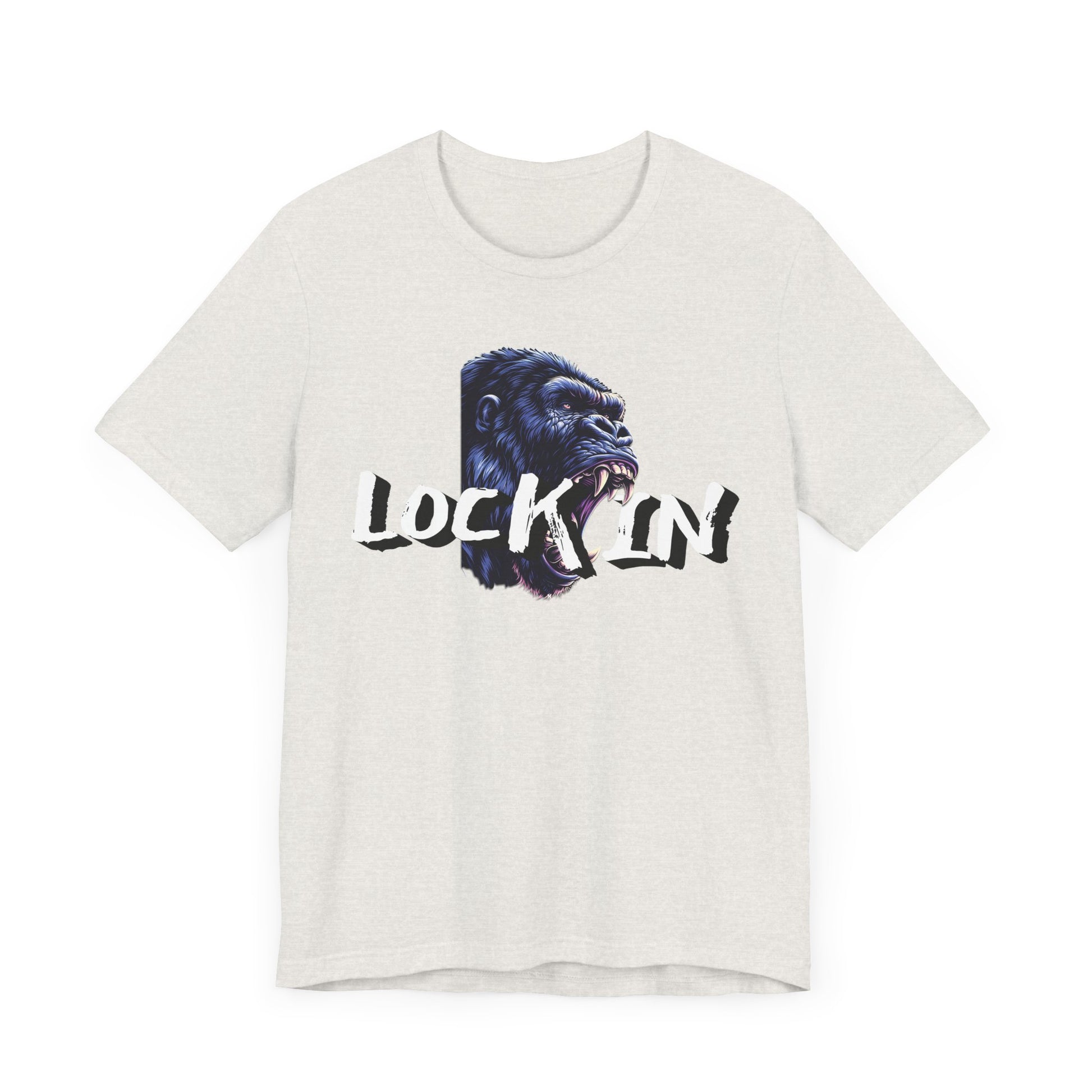 Lock In Gorilla Graphic Tee - Unisex Jersey Short Sleeve T-Shirt
