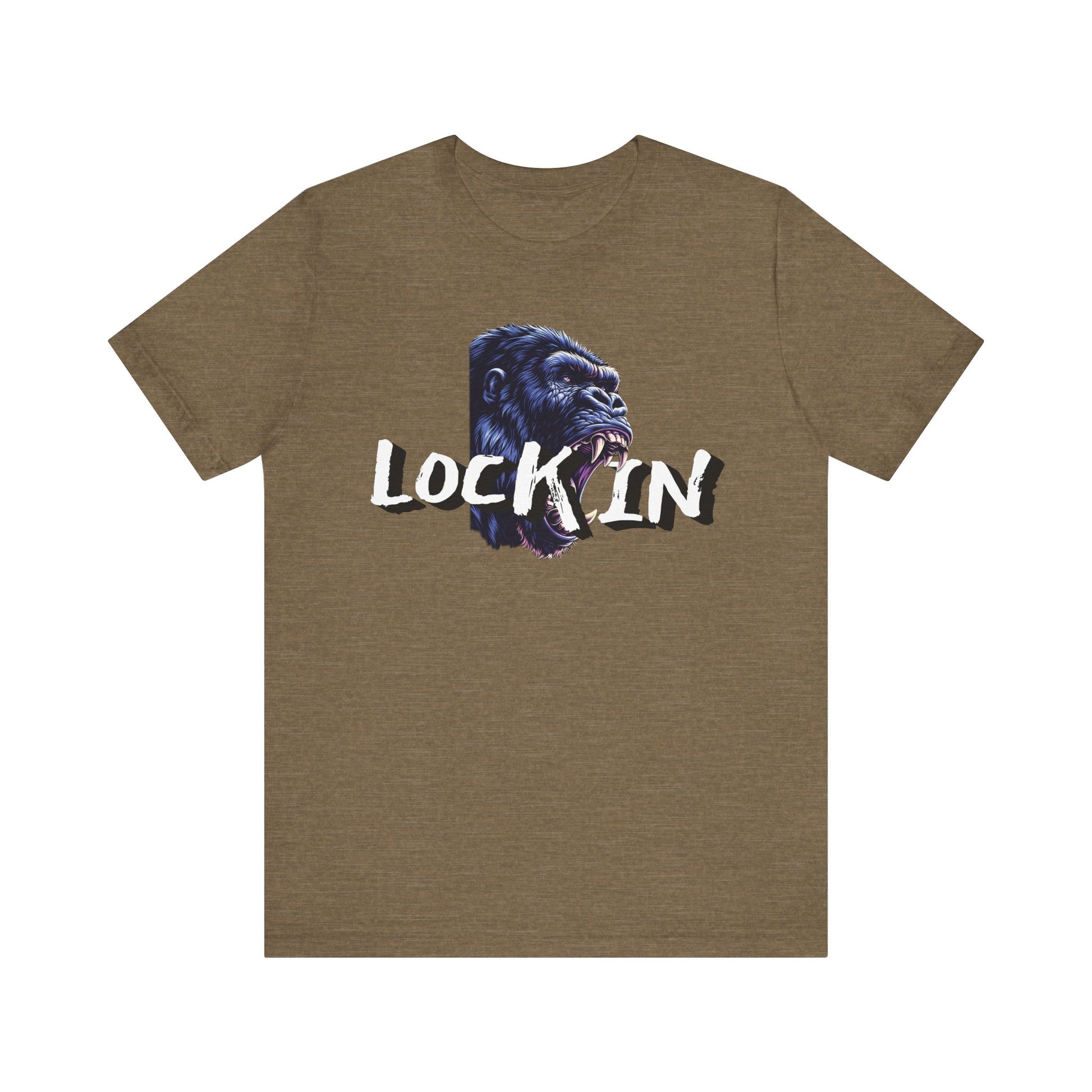 Lock In Gorilla Graphic Tee - Unisex Jersey Short Sleeve T-Shirt