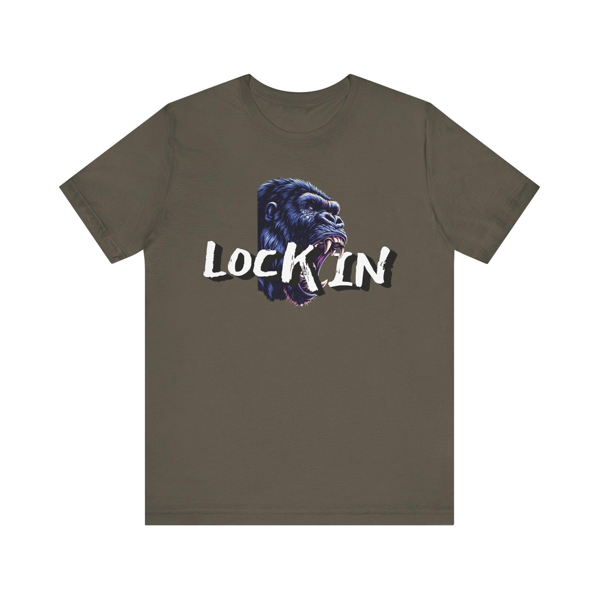 Lock In Gorilla Graphic Tee - Unisex Jersey Short Sleeve T-Shirt