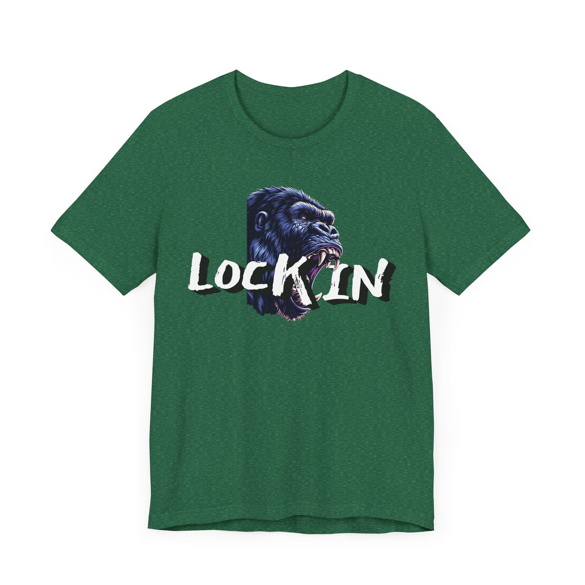 Lock In Gorilla Graphic Tee - Unisex Jersey Short Sleeve T-Shirt