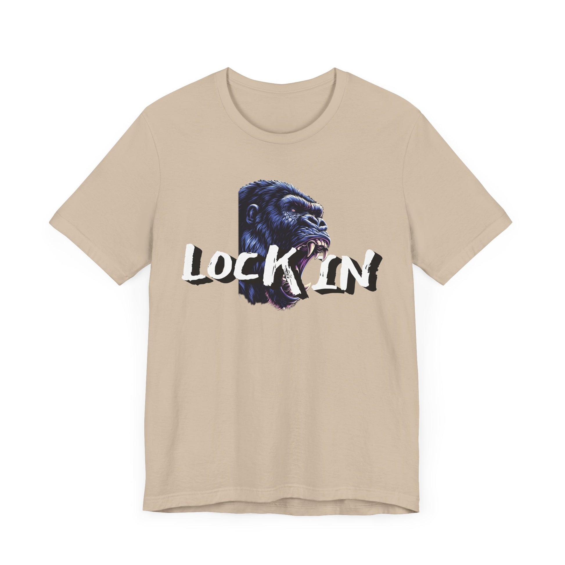 Lock In Gorilla Graphic Tee - Unisex Jersey Short Sleeve T-Shirt